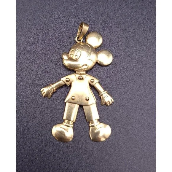 Vintage Disney 18kt Yellow Gold Fully Articulating Mickey Mouse Pendant - Picture 6 of 10